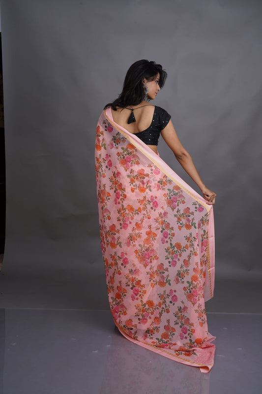 Peachy Petal Embrace - Kavaach Kashi